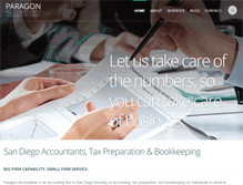 Tablet Screenshot of paragonaccountants.com